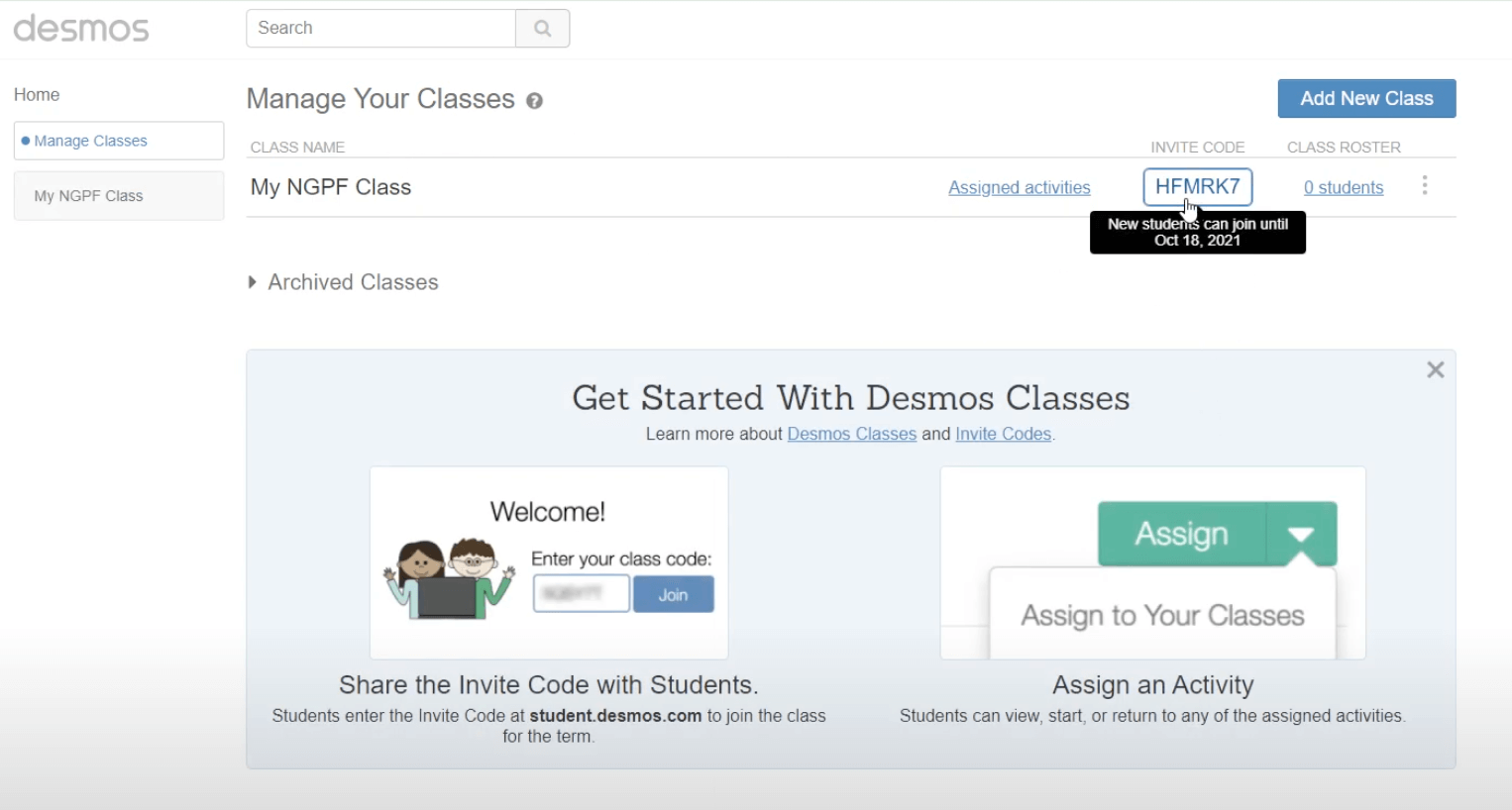 how to submit desmos assignment